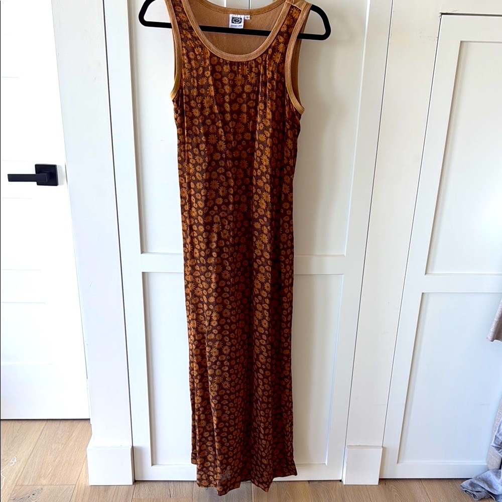 Johnny Was vintage Brown floral Sleeveless Maxi Sundress